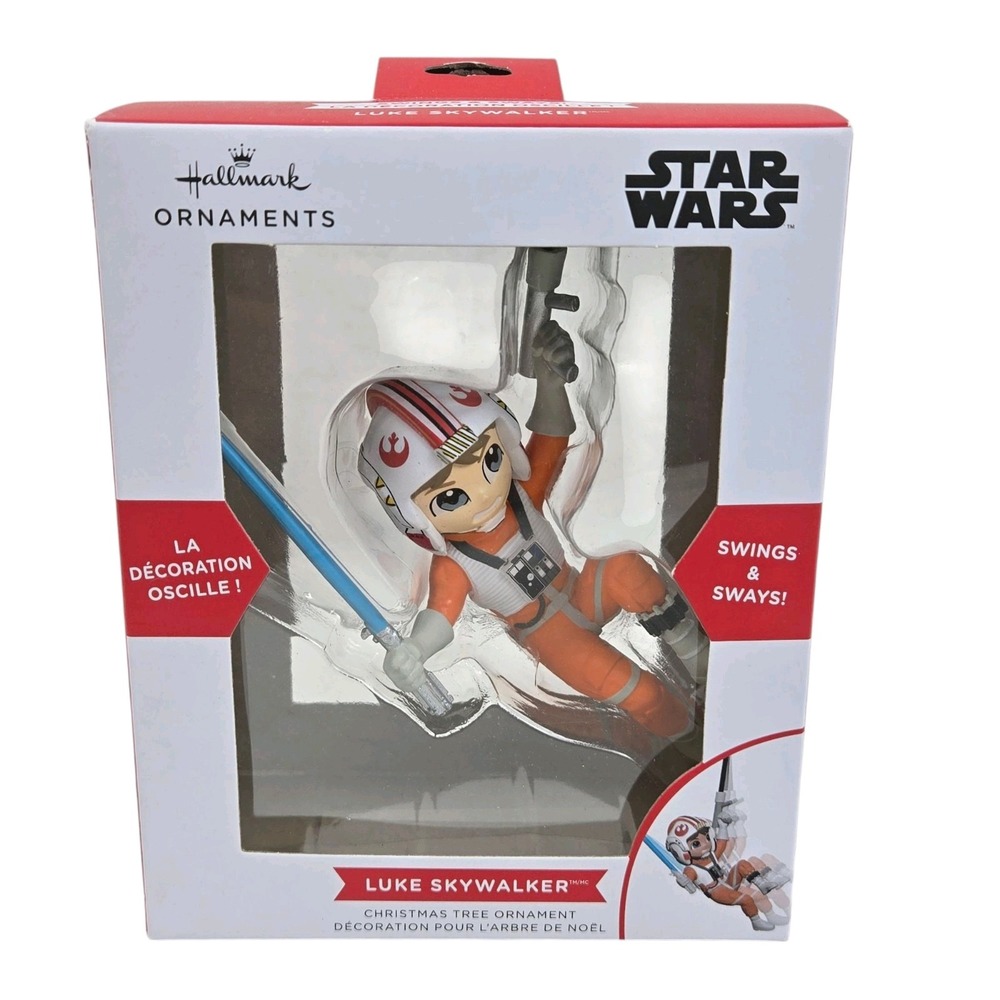 Hallmark Disney Star Wars Luke Skywalker Christmas Ornament in Flight Suit Saber